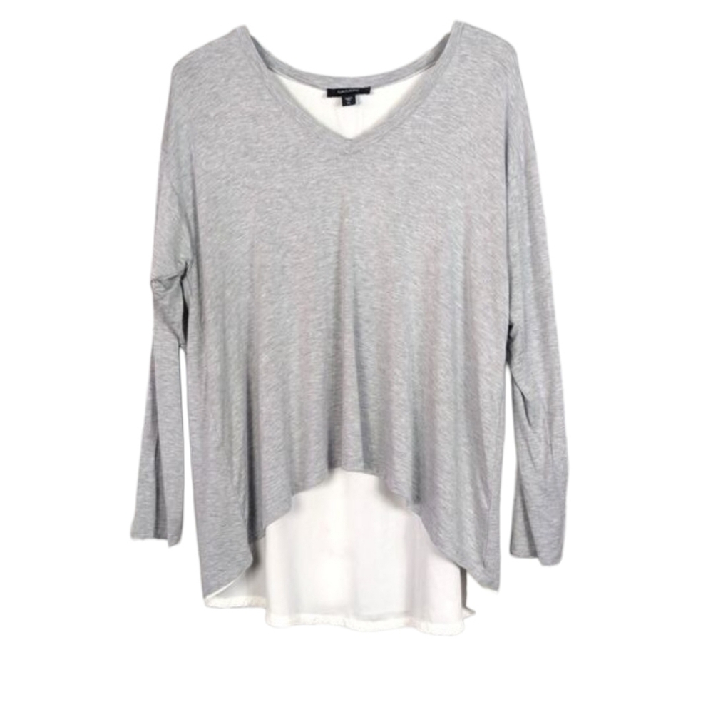 Karen Kane Layered Look Button Down Back Top Sz M